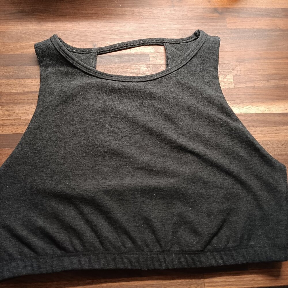 Beyond Yoga Spacedye Open Back Bra Darkest Night Medium